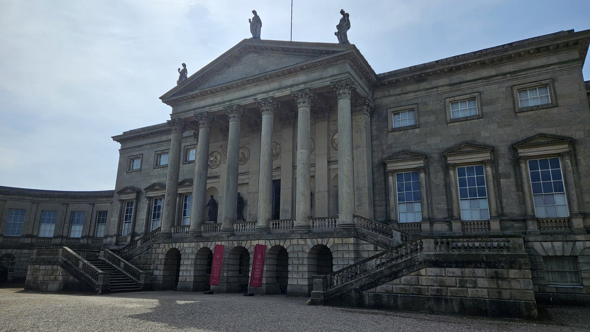 The north facade with Corinthian portico.