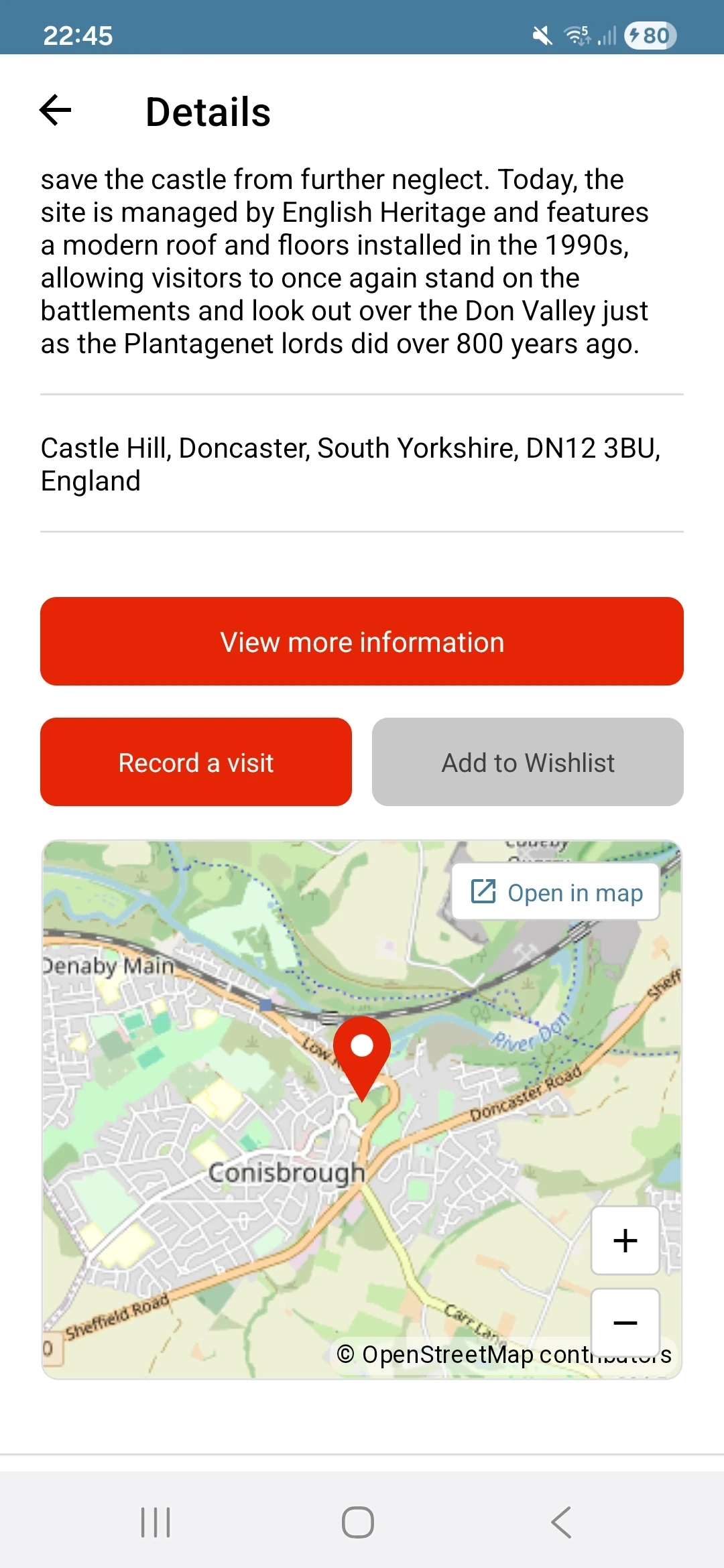 Site information view
